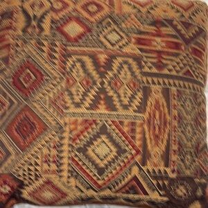17”x17” Square Pillow-Croscill Southwestern Diamond Pattern Accent Pillow